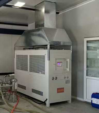 Air scroll chiller on site