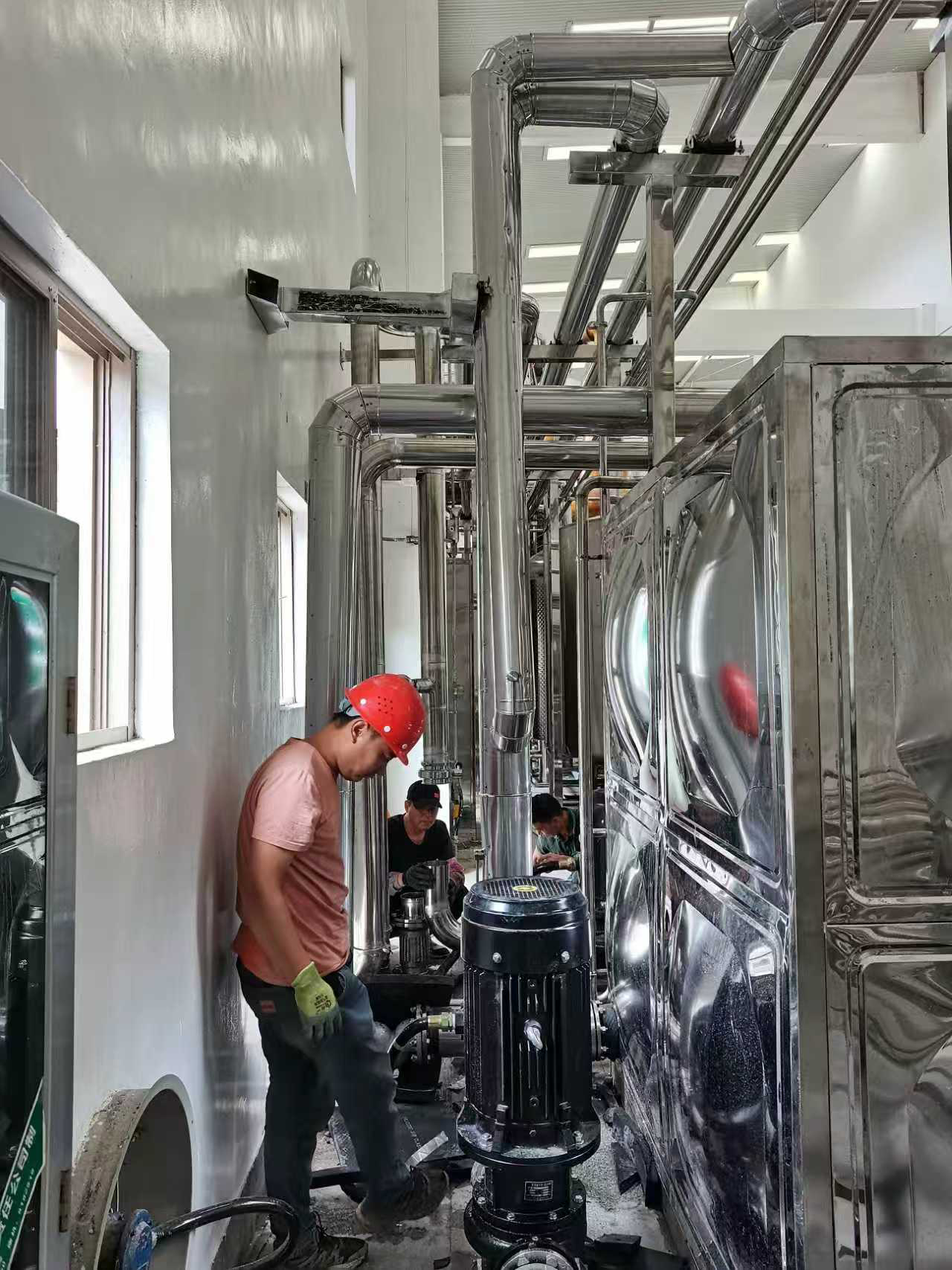Pipe-installation on site